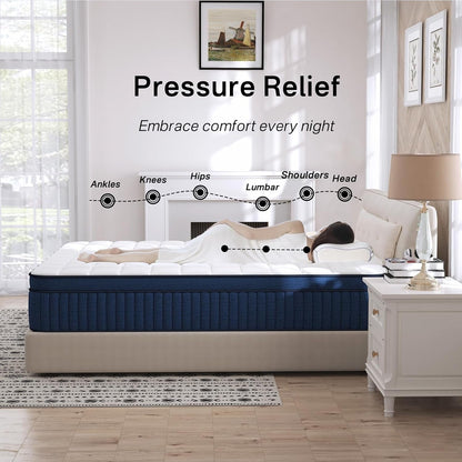 14 Inch Queen Mattress With Pocket Spring And Gel Foam-1