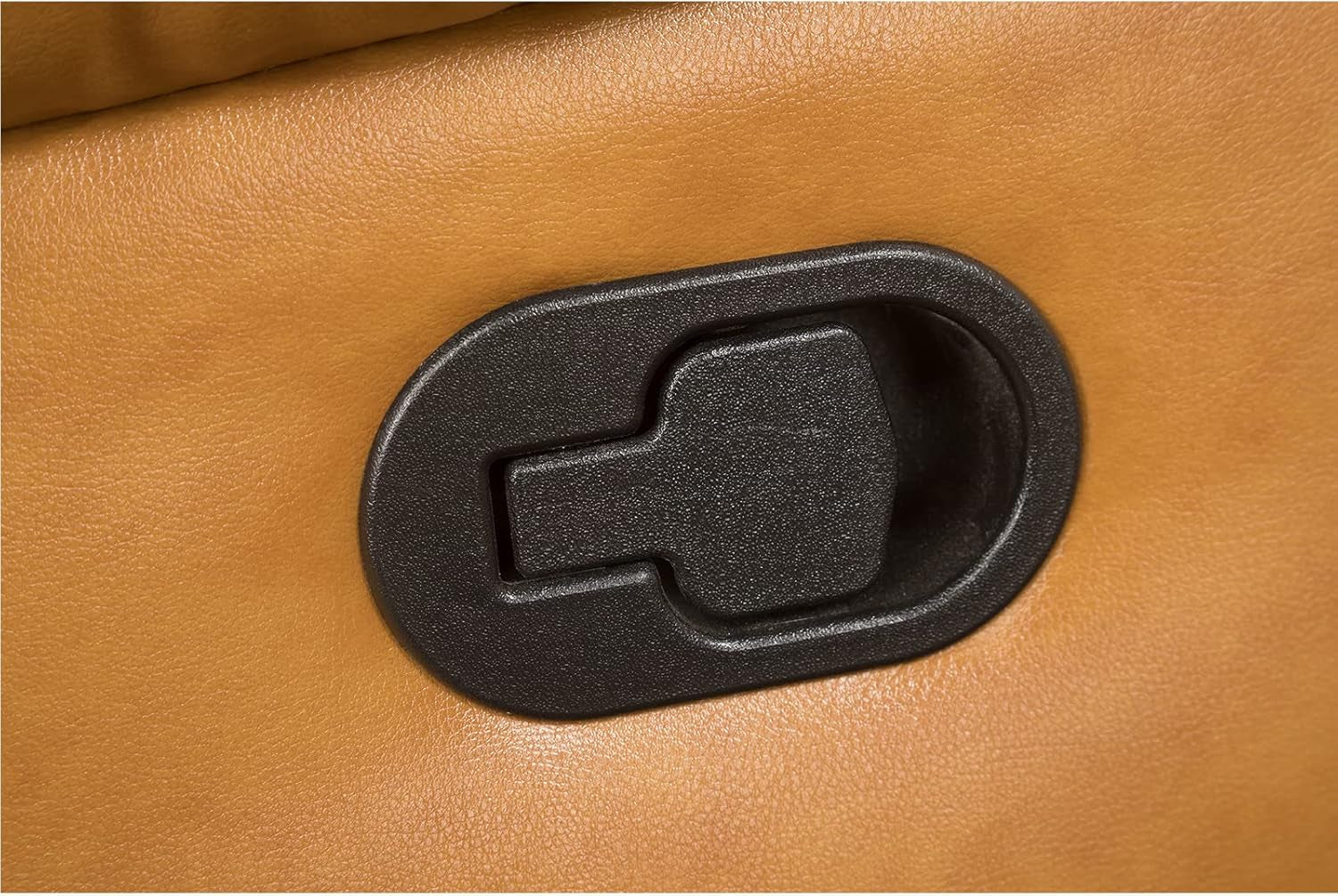 Manual Reclining Sofa 3 Seater Recliner Sofa Couch Living Room Furniture Modern Leather Reclining Sofa with Cup Holders & Flip-Down Table for Living Room/Office/Rv Car (Ginger, 3 Seater Sofa)-3