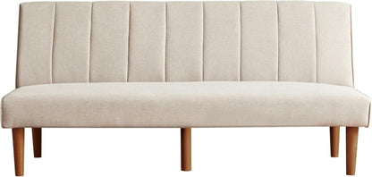 Beige Convertible Futon Sofa Bed-0