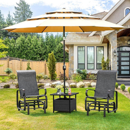 Outdoor Patio Glider Chairs with Breathable Sling Fabric-1