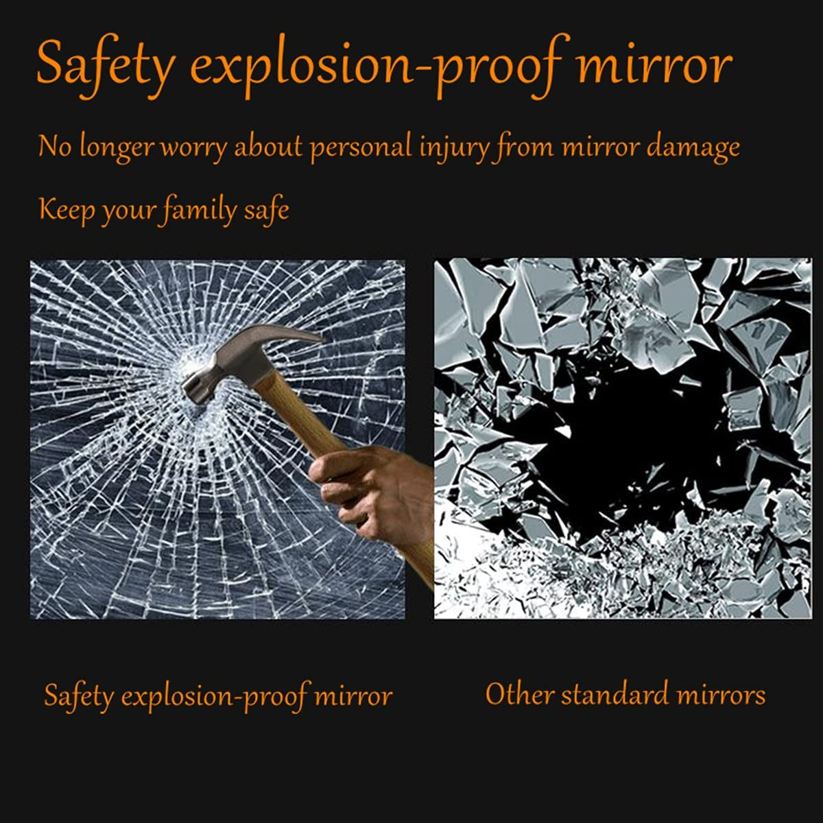 Single Beveled Edge Frameless Wall Mount Bathroom Vanity Mirror, 24” X 36”|Silver|-3