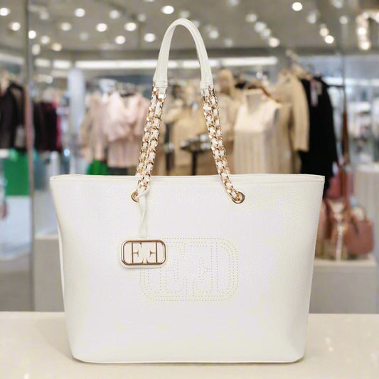 Egon Von Furstenberg women's white Handbags