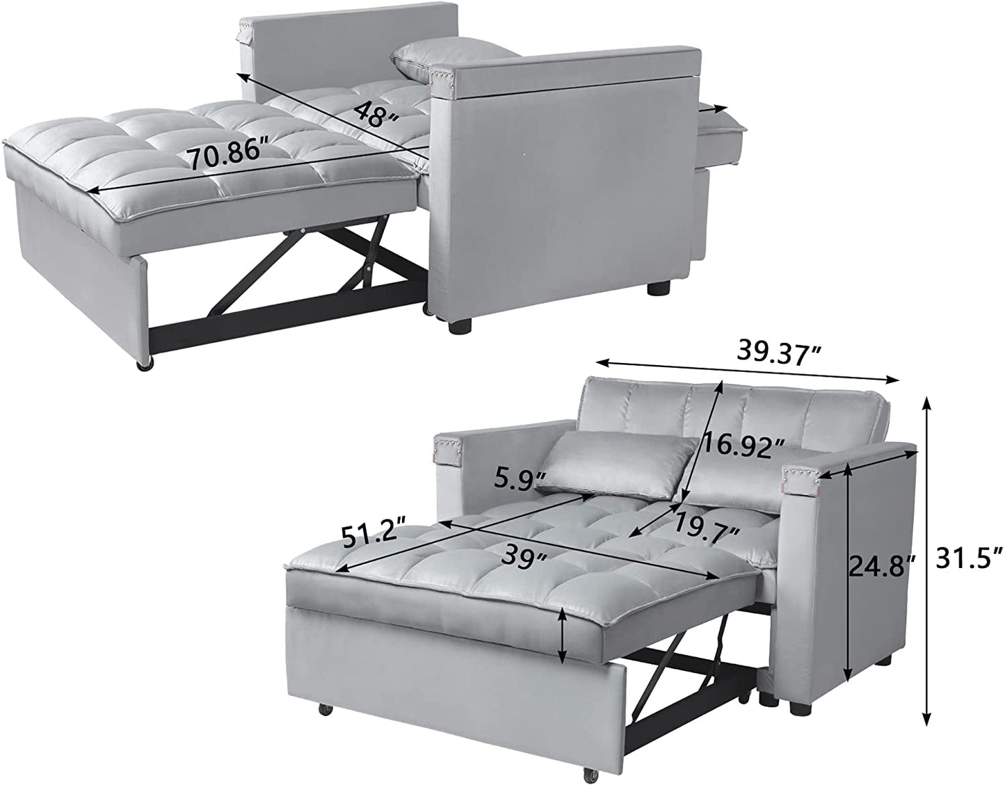 Multi-Functional Sofa Bed with Hidden Table-4