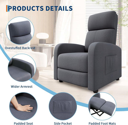 Ergonomic Adjustable Recliner Chair With Tall Back-3