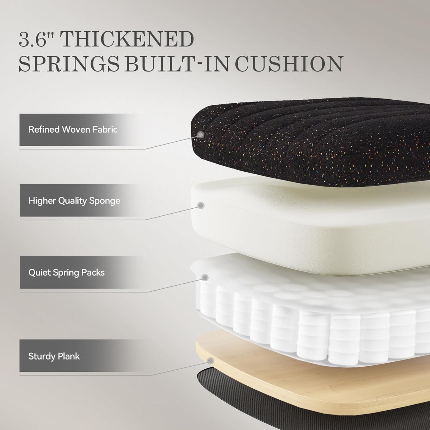 Wide Seat Swivel Office Chair, Locking Wheels, Black-2