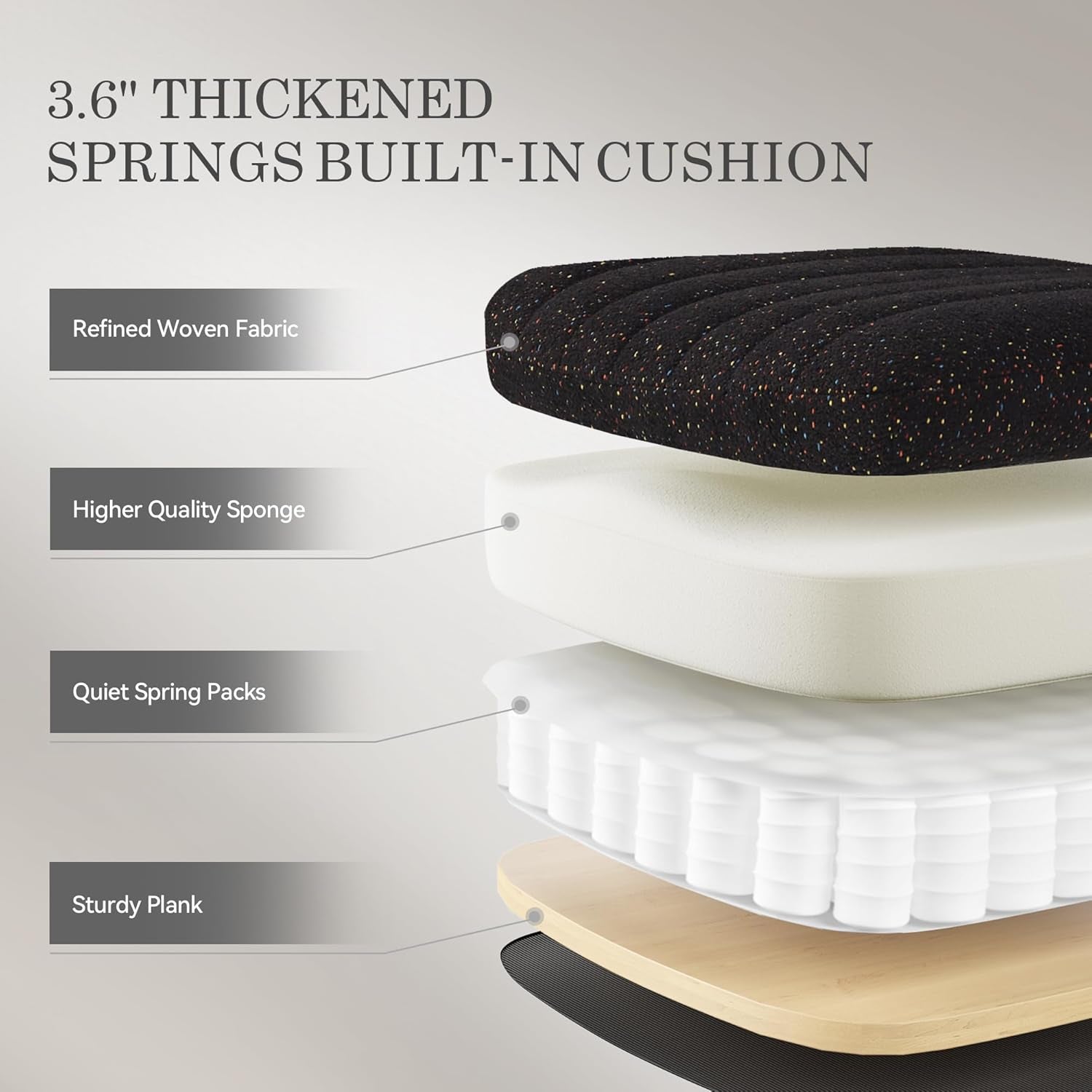 Wide Seat Swivel Office Chair, Locking Wheels, Black-2