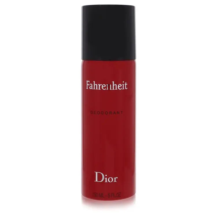 Red Christian Dior Fahrenheit deodorant spray can with black cap, 5 oz product image