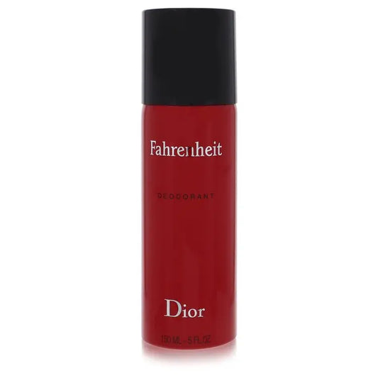 Red Christian Dior Fahrenheit deodorant spray can with black cap, 5 oz product image