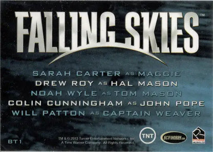 Falling Skies Season Two Box Topper Card featuring title card and cast names