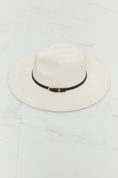 Fame Keep It Classy Fedora Hat - Beige / One Size