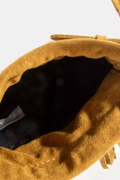 Fame Long Fringe Bucket Shoulder Bag