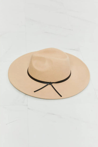 Fame Make It Work Fedora Hat - Beige / One Size