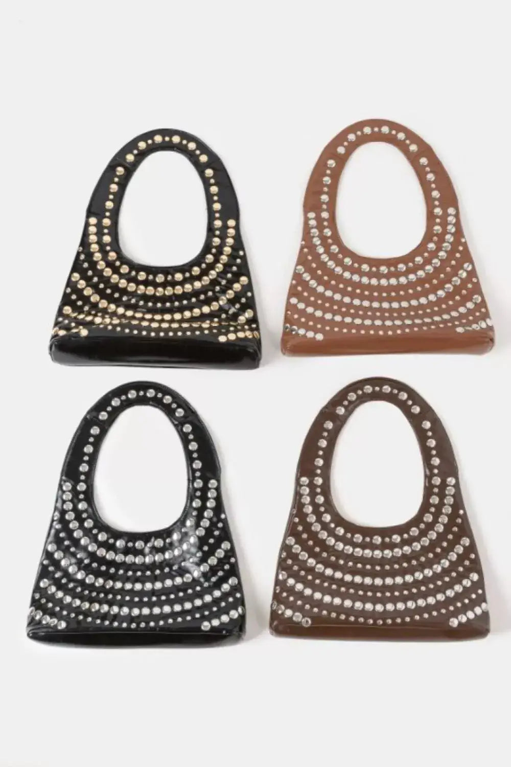 Fame Multi Rivet Shoulder Bag - GBK / one size - Shoulder Bag