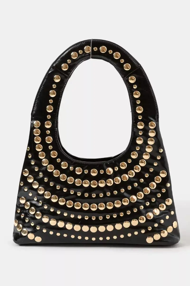 Fame Multi Rivet Shoulder Bag - GBK / one size - Shoulder Bag