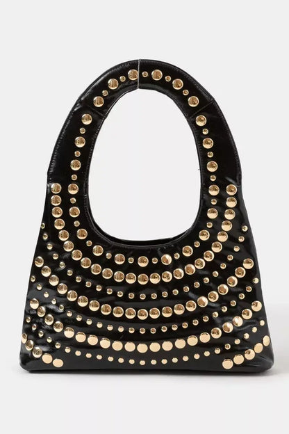 Fame Multi Rivet Shoulder Bag - GBK / one size - Shoulder Bag