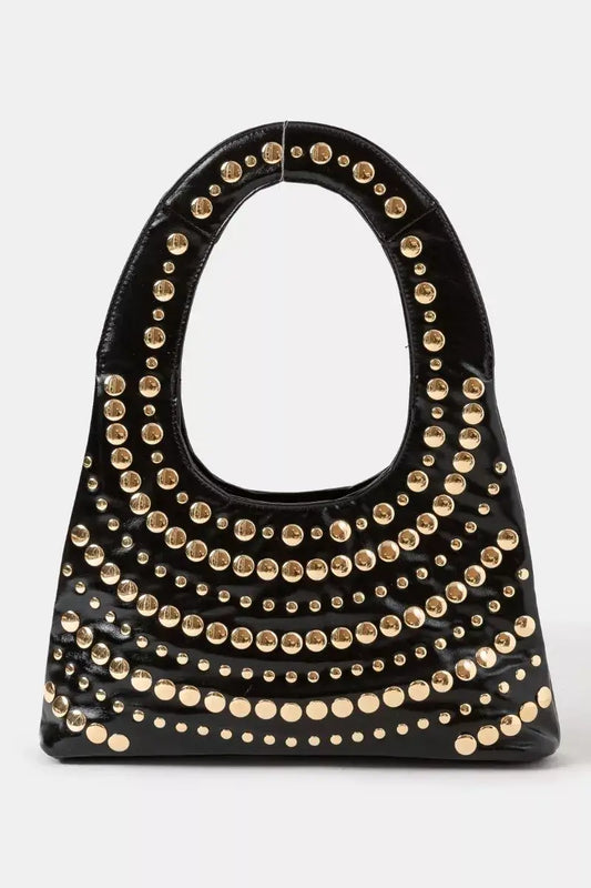 Fame Multi Rivet Shoulder Bag - GBK / one size - Shoulder Bag