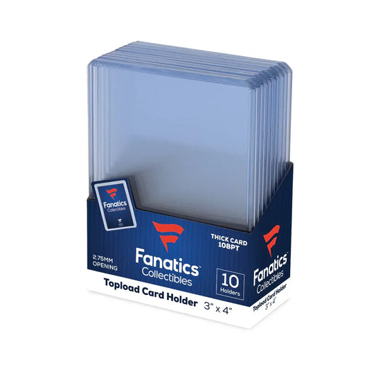 Fanatics Collectibles 108pt toploaders for protecting trading cards in 10 count pack