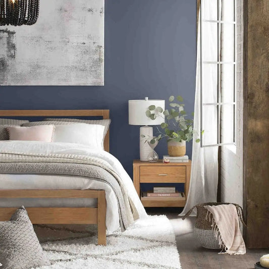 FarmHouse Traditional Rustic Acacia 1 Drawer Nightstand - Nightstand