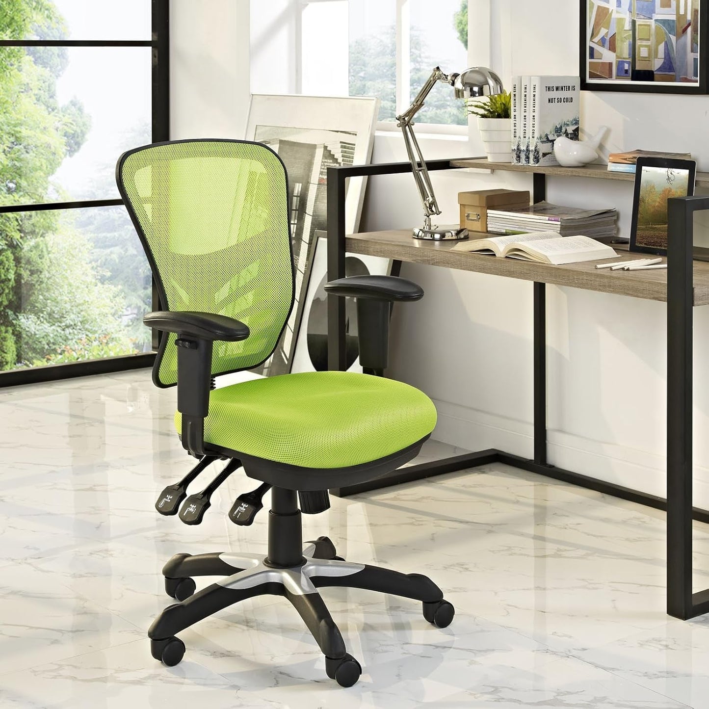Articulate Ergonomic Mesh Office Chair in Green-1