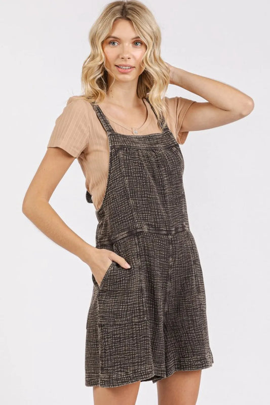 Mittoshop Textured Knotted Wide Strap Overalls