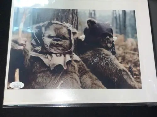 Autographed Felix Silla Glider Ewok Star Wars 8x10 photograph with JSA certification