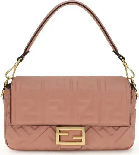 FENDI Pink Baguette Bag with Embossed Monogram | STORE 7994 - Handbags