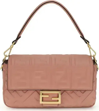 FENDI Pink Baguette Bag with Embossed Monogram | STORE 7994 - Handbags
