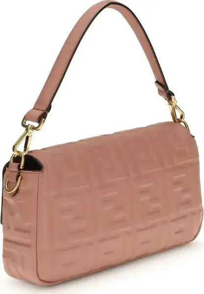 FENDI Pink Baguette Bag with Embossed Monogram | STORE 7994 - Handbags