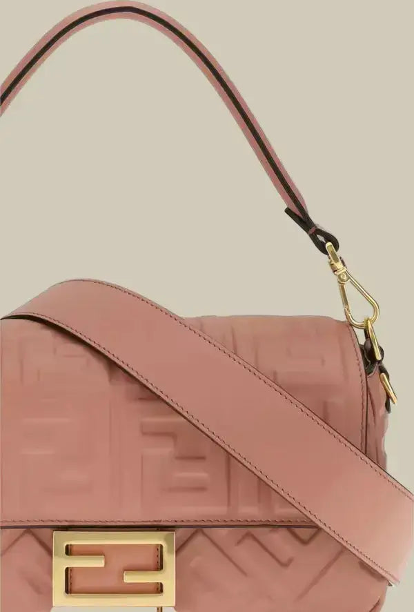 FENDI Pink Baguette Bag with Embossed Monogram | STORE 7994 - Handbags
