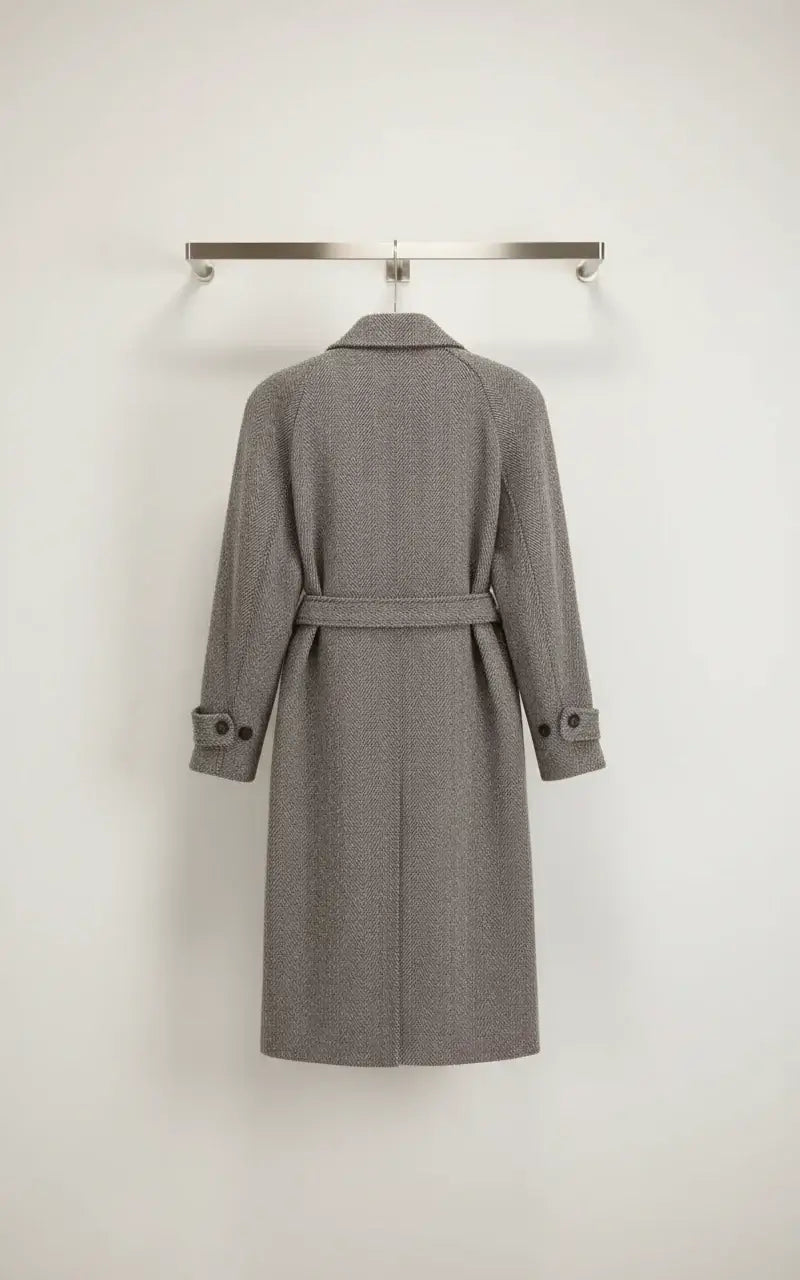 Ferragamo Herringbone Coat – Men’s Italian Elegance | STORE 7994 - Coat