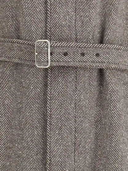 Ferragamo Herringbone Coat – Men’s Italian Elegance | STORE 7994 - Coat