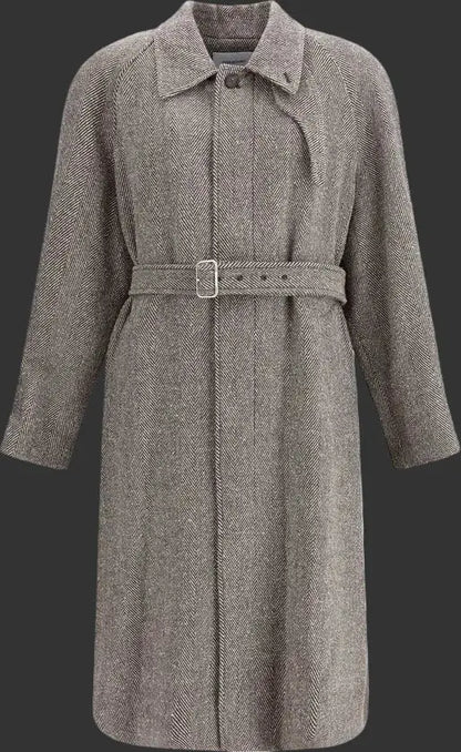 Ferragamo Herringbone Coat – Men’s Italian Elegance | STORE 7994 - Coat