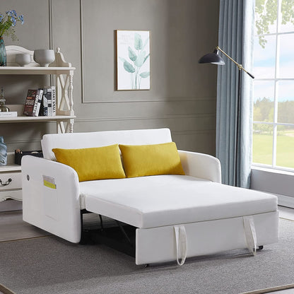 Convertible Sofa Bed with USB and Pockets-0