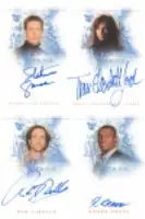Autographed photo card featuring headshots in First Wave Complete Autograph 4 Card Set