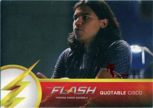 Trading card of Scarlet Speedster Deco Red Foil Variant from The Flash Season 2 series
