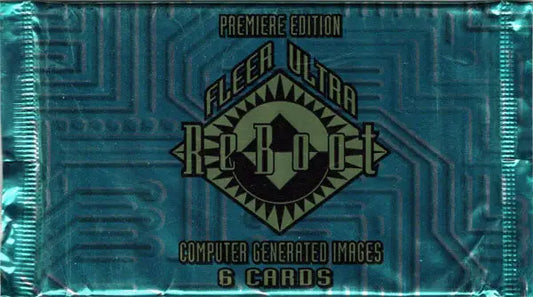 Unopened Fleer Ultra Reboot 1995 Trading Card Pack featuring Cyber Ultra designs