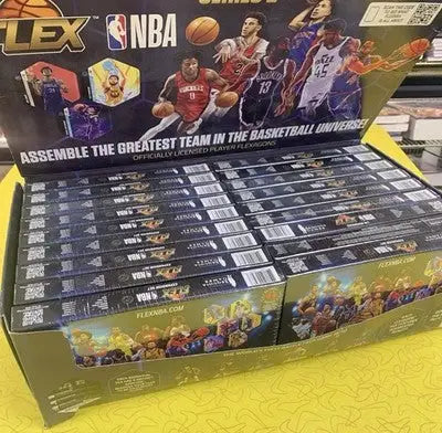 Sealed display box of NBA-themed collectible packs from Flex NBA Expansion Set Season 1 Series 2