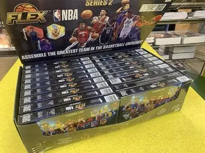 Sealed display box of NBA Flex Series 2 collectible figures for retail display