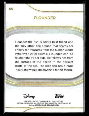 ? Flounder — 2025 Topps Chrome Disney Mini-Diamonds #60 ? - Trading Card