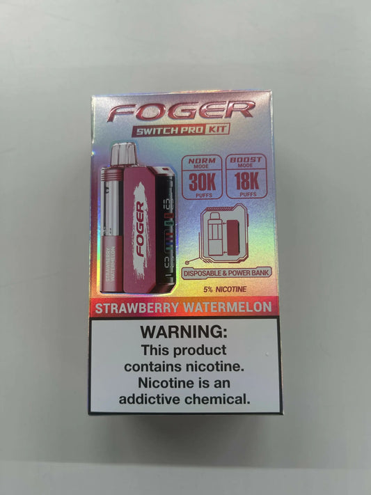 Pink Foger Kit Strawberry Watermelon vape with strawberry watermelon flavor and 5% nicotine