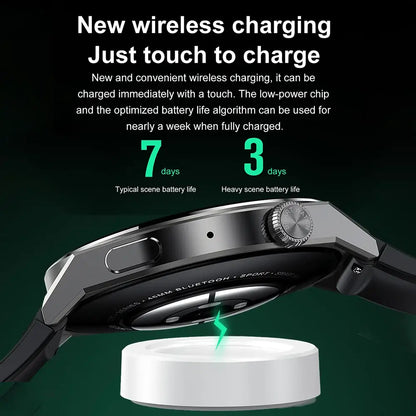 Huawei Xiaomi NFC GT3 Pro AMOLED smartwatch with wireless charging and long battery life