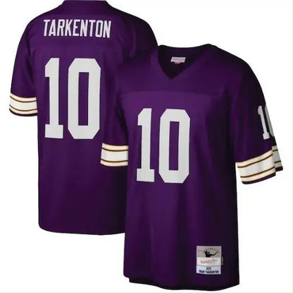 Purple football jersey with white numbers and name for Fran Tarkenton Minnesota Vikings
