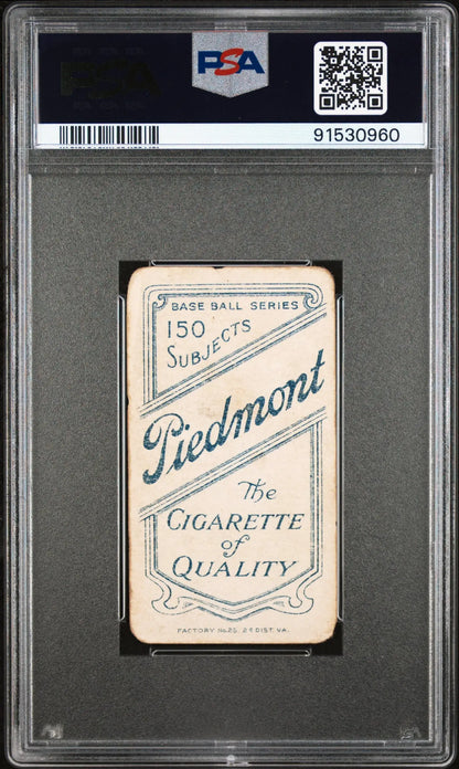 Frank Bowerman 1901-11 T206 Piedmont cigarette card with white and blue design
