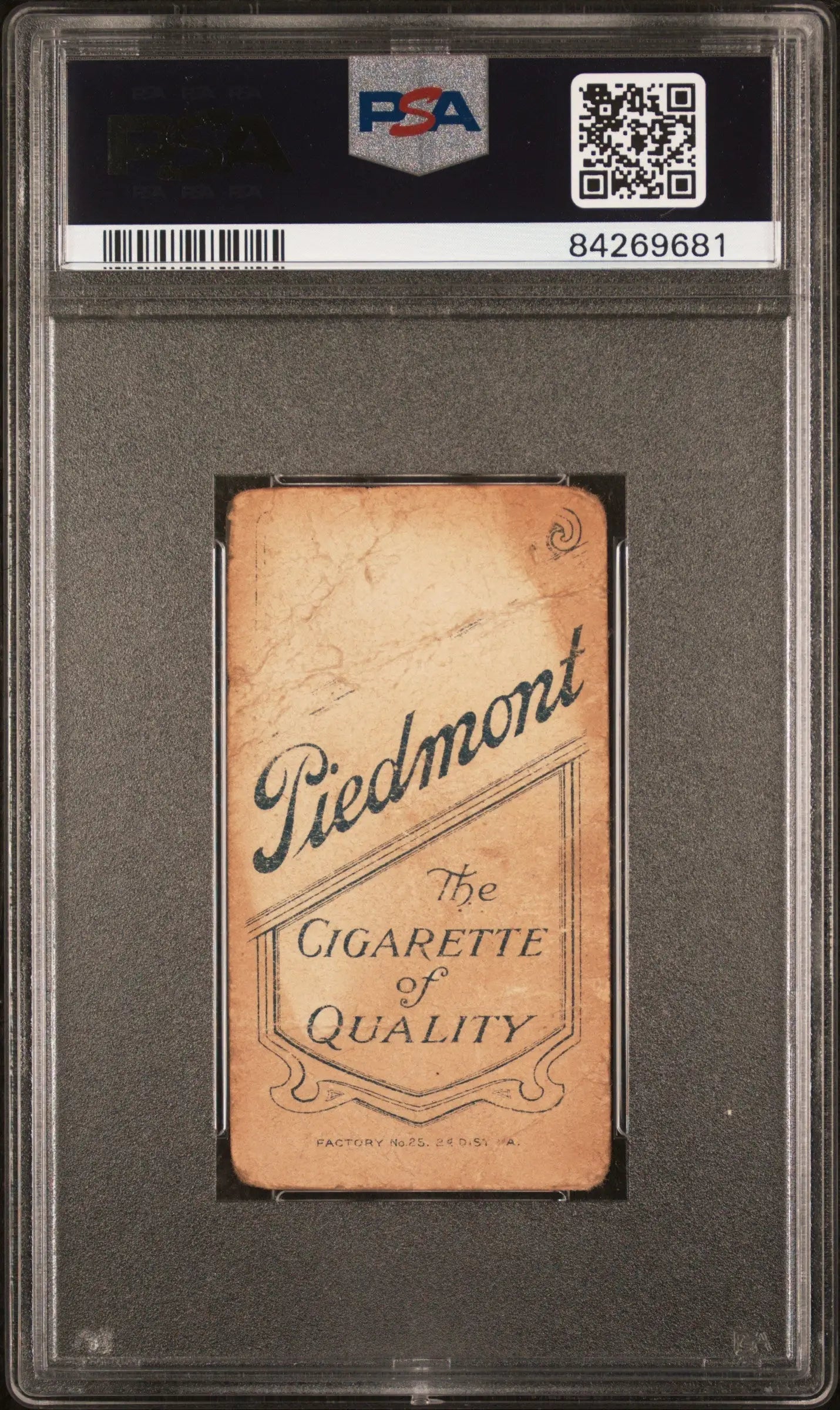 Vintage Frank Laporte T206 Piedmont trading card featuring elegant script typography