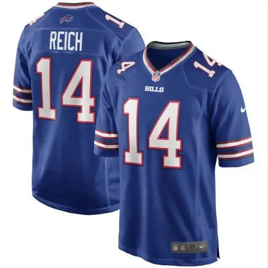 Blue football jersey featuring Frank Reich Buffalo Bills Nike Game Retired Player Jersey Royal