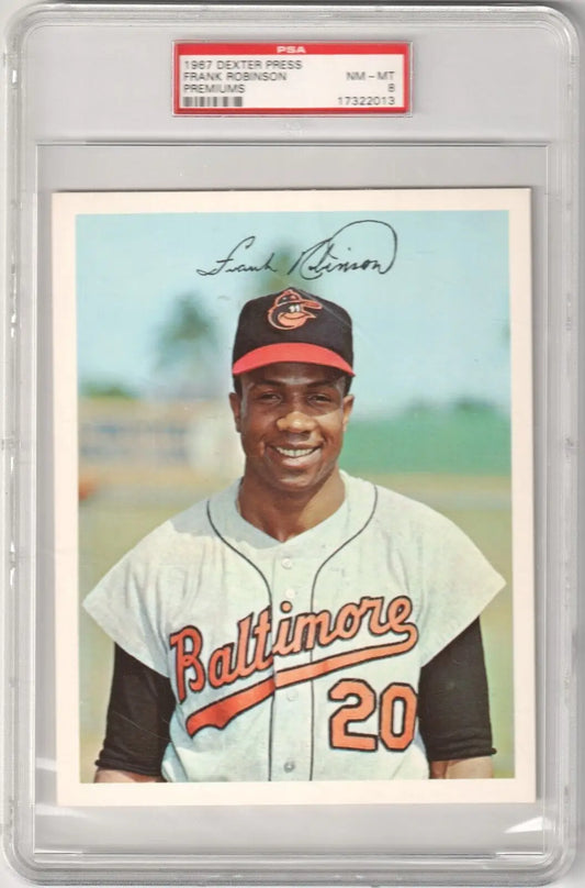 Graded Frank Robinson baseball card from columbia hobby eBay store in PSA 8 NM-MT grade
