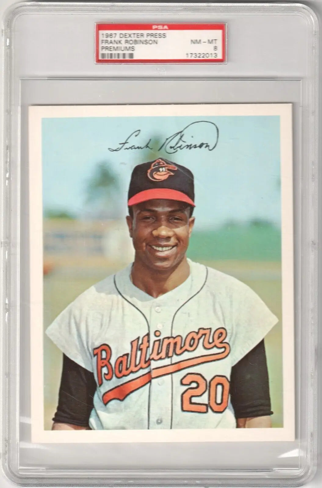 Graded Frank Robinson baseball card from Columbia Hobby eBay store in NM-MT condition