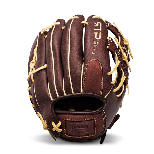 Brown leather Franklin Sports RTP Pro Baseball Glove for infield play