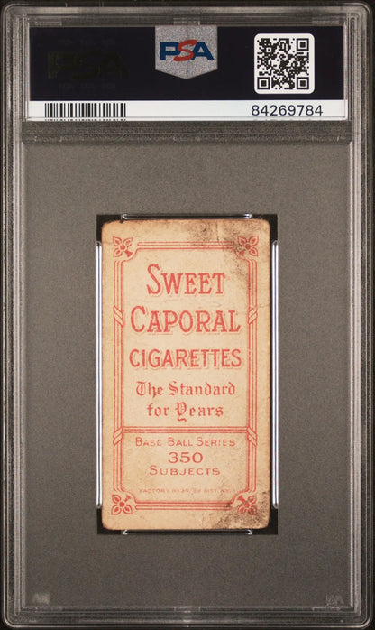 Vintage Sweet Caporal cigarette pack featuring pink-tinted text in T206 Sweet Caporal design
