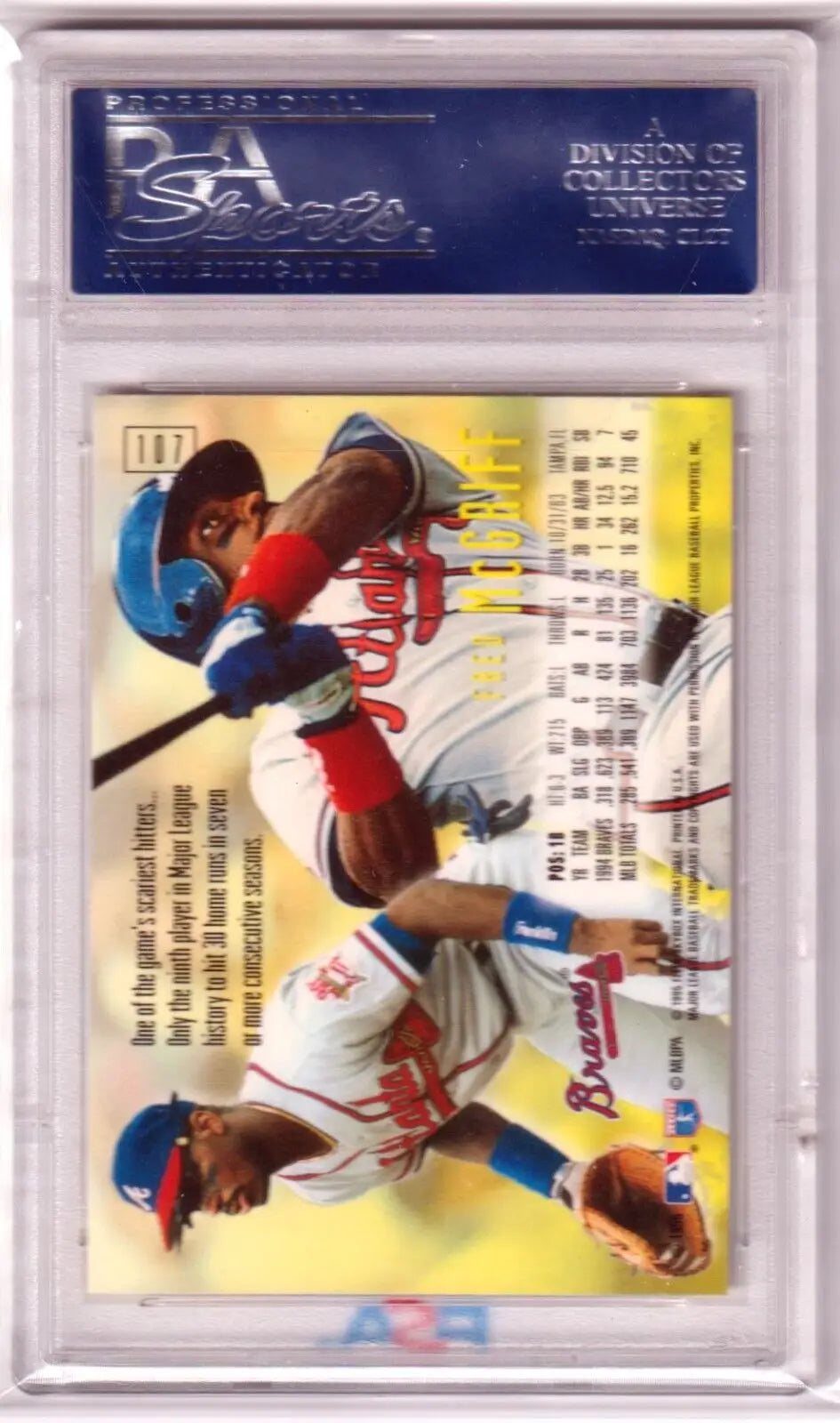 Graded Fred McGriff 1995 Fleer eMotion Cool baseball card in Columbia Hobby box free shipping